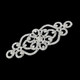 Sew-On Diamante Motif - 150mm x 70mm - Silver